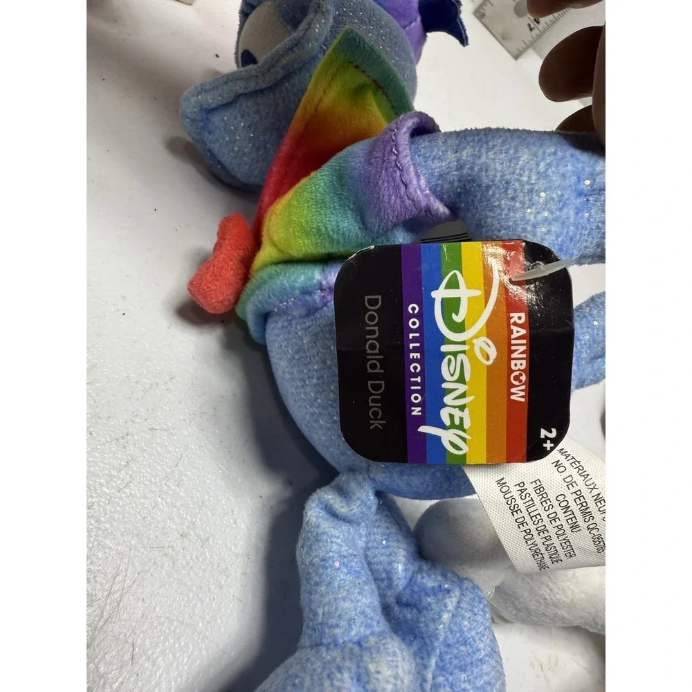 Lot 2 Disney Rainbow Pride Plush 2022 Minnie Mouse Donald‎ Duck W/ Tags